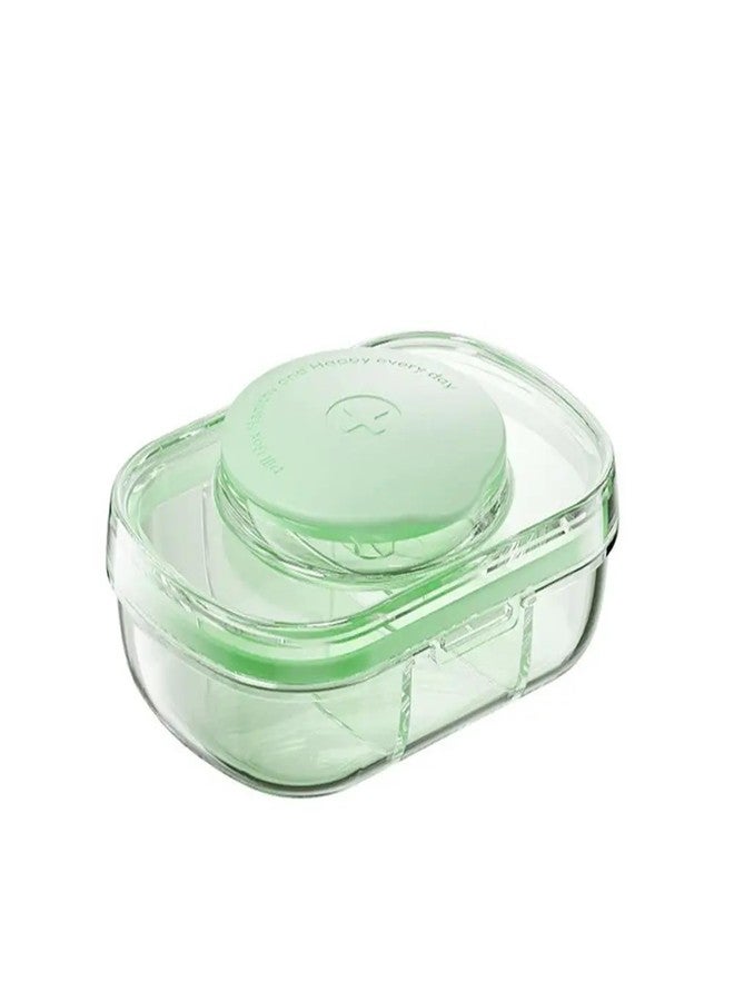 AUGEN Multifunctional Pill Cutter, Portable Pill Cutter and Organizer, Portable Pretty Tablet Cutter, Pill Splitter with Storage Compartment for Pills, Tablets and Medicine (Green) - Image 1